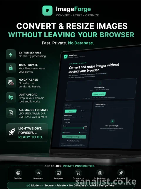 ImageForge — Online Image Converter & Resizer Script |Start Image Converter saas Platform