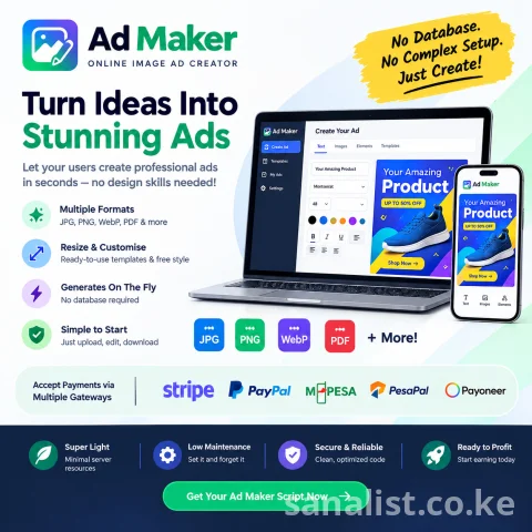 AI Ad Maker PHP Script | DBless AI Advertising Platform | No Database Required
