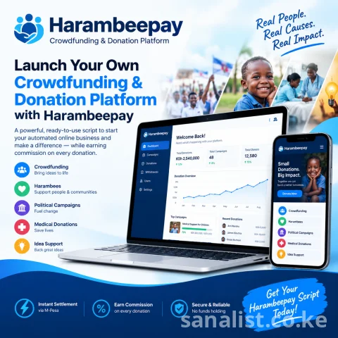 HarambeePay – Enterprise Donations, Fundraising & Crowdfunding Platform PHP Script Source Code