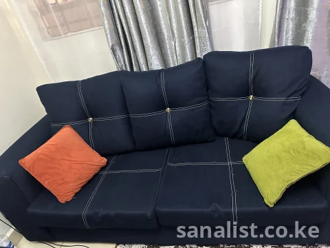 Navy blue sofas