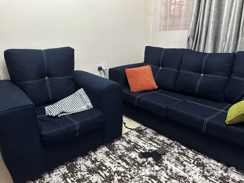 Navy blue sofas