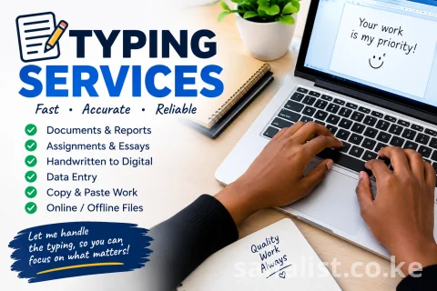 Fast & Reliable Typing Services in Kenya | SanaList