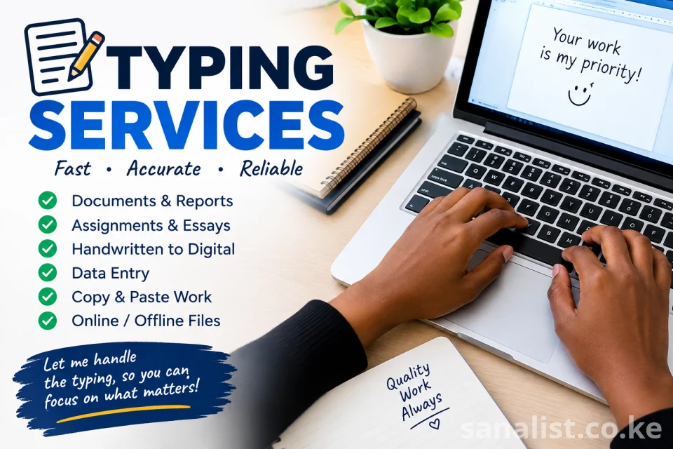 Fast & Reliable Typing Services in Kenya | SanaList