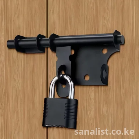Black Heavy Duty Door Bolt Latch | Sliding Gate and Door Lock 3