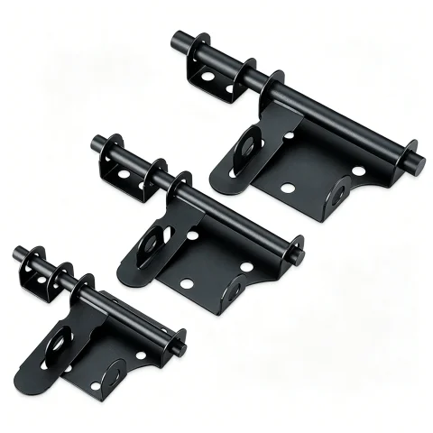 Black Heavy Duty Door Bolt Latch | Sliding Gate and Door Lock