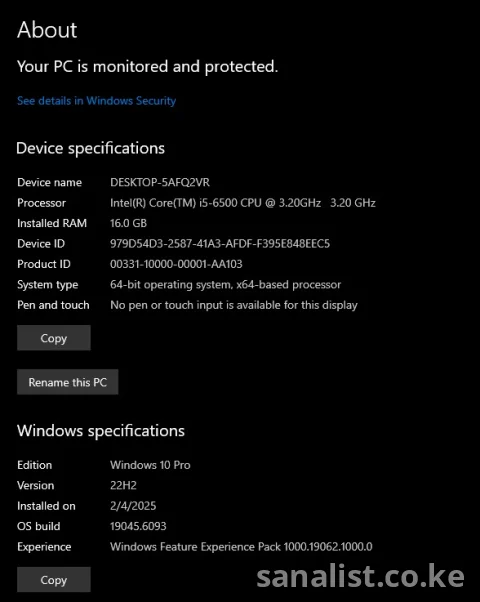 Asus B250M Intel core i5/6500 Pc