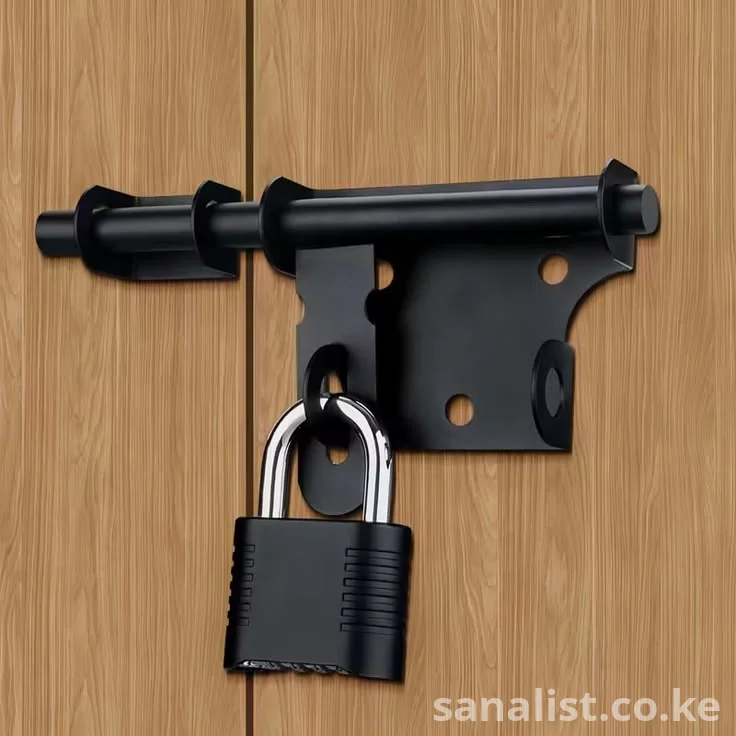 Black Heavy Duty Door Bolt Latch | Sliding Gate and Door Lock