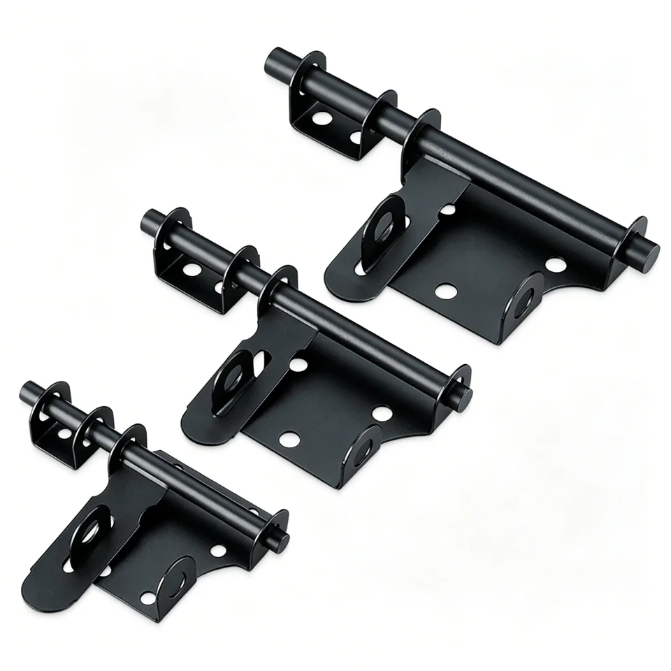 Black Heavy Duty Door Bolt Latch | Sliding Gate and Door Lock